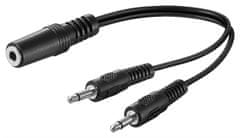 Goobay 3,5 mm avdio adapter za Y kabel, 0,2 m