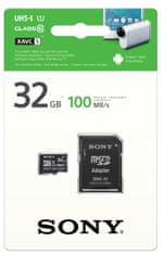 Sony spominska kartica MicroSDHC 32GB, 100 MB/s, UHS-I + adapter