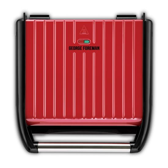 George Foreman 25030-56 Steel Compact Grill Red kontaktni žar, rdeč