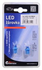 Compass  Žarnica 1LED 12V B8,5d modra 2ks