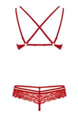 Obsessive Ženski erotični komplet 860-SET red, rdeča, S/M