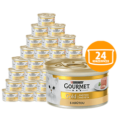 Gourmet mačja hrana Gold, pašteta s puranom, 24 x 85 g