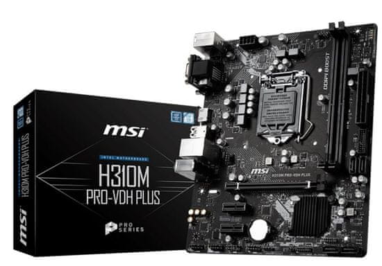 MSI H310M PRO-VDH PLUS, DDR4, USB 3.1 Gen1, LGA1151, m-ATX osnovna plošča