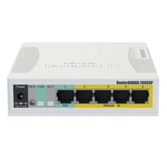 Mikrotik RB260GSP stikalo, 5x Gigabit PoE out Ethernet Smart Switch, SFP, SwOS (CSS106-1G-4P-1S)