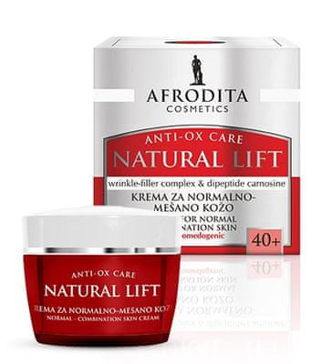 Afrodita Natural Lift, krema za normalno do mešano kožo, 50 ml