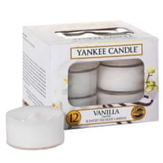 Yankee Candle Čajne sveče Candle, Vanilija, 12 kosov