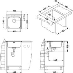 Alveus pomivalno korito Basic 140, sat