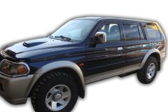 HEKO Okenski deflektorji za Mitsubishi Pajero Sport 5D 1997-2008 4 kosa Spredaj + Zadnja stran