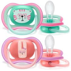 Philips Avent duda Ultra air, 18+ m., dekliška (tiger), 2 kosa