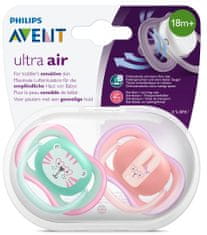 Philips Avent duda Ultra air, 18+ m., dekliška (tiger), 2 kosa