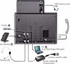 Siemens  OpenScape IP55G SIP - namizni telefon, črn