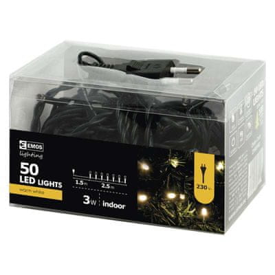  50LED XMAS CLS 2.5M IP20 WW