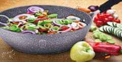 Berlingerhaus Wok z marmornato površino 28 cm Gray Stone Touch Line BH-1159