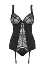 Obsessive Ženski erotični steznik Heartina corset black, črna, S/M