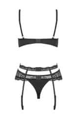 Obsessive Ženski erotični komplet Heartina set black, črna, S/M