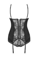 Obsessive Ženski erotični steznik Heartina corset black, črna, S/M