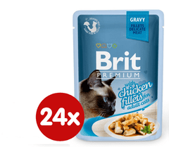 Brit Premium mokra hrana za odrasle mačke, piščanec v omaki, 85 g, 24 kos