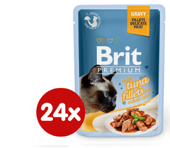 Brit Premium fileji tune v želeju, za mačke, 85 g, 24 kos