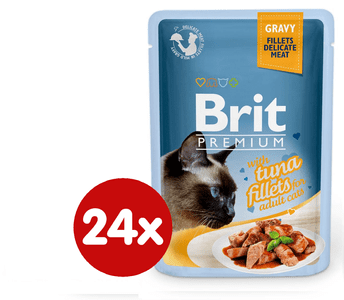  Brit Premium fileji tune sa v želeju, za mačke, 85 g, 24 kos 