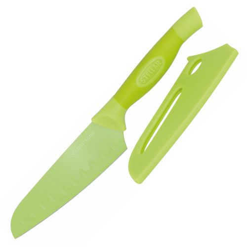 Stellar Santoku nož, Colourtone, rezilo iz nerjavečega jekla, 14 cm, zelena