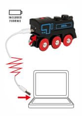 Brio polnilna lokomotiva z mini USB kablom