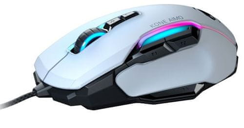 Roccat Kone AIMO remastered gaming miška, bela ROC-11-820-WE žična, optična, USB