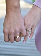 Beneto Exclusive Moški dvobarvni poročni prstan iz jekla SPP05 (Obseg 64 mm)