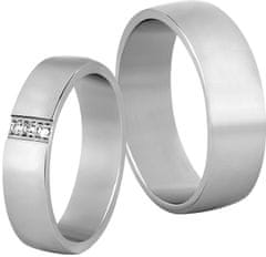Beneto Exclusive Poročni prstan iz jekla SPP01 (Obseg 68 mm)