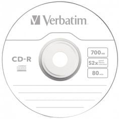 Verbatim CD-R zgoščenke, 700 MB, 52×, 80 min, 50 kosov