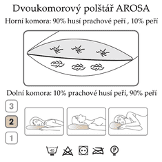 Ch. Fischbacher Vzglavnik AROSA 80 x 80 cm iz gosjega puha v bombažu