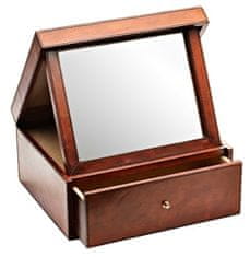 Balmuir Luksuzna usnjena škatla za nakit ELIZABETH M, konjak