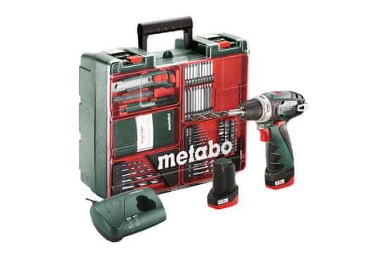 Metabo set PowerMaxx BS Basic akumulatorski vijačnik-vrtalnik + set pribora (600080880)