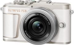 Olympus fotoaparat PEN E-PL10 + 14-42 Pancake Zoom Kit White (V205101WE000), bel