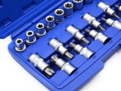 GEKO Set nasadnih ključev in nastavkov TORX 1/2", 19 kos. G13565