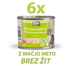 Grau konzerva mačke piščanec & korenje & mačja meta, brez žit, 6 x 200 g