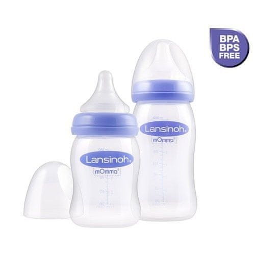 Lansinoh Otroška steklenička 160 ml s sesalcem NaturalWave TM (S)