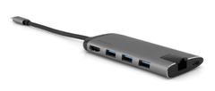 Verbatim priklopna postaja iz USB-C na 3x USB 3.0, USB-C, HDMI 4K, Gigabit Ethernet,SD/microSD - rabljeno