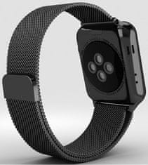 4wrist Jekleni milanski pašček za Apple Watch - Črna