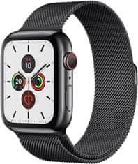 Jeklena milanska napetost za Apple Watch - Črna 42/44/45/49 mm