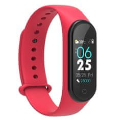 Neogo SmartBand MS4, pametna zapestnica, rdeč