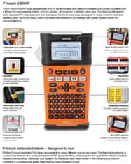 Brother tiskalnik samolepilnih etiket PT-E300VP, 18 mm, TZE/STE, Li-ion, 6xAA, s kovčkom - 3 leta garancije po registraciji