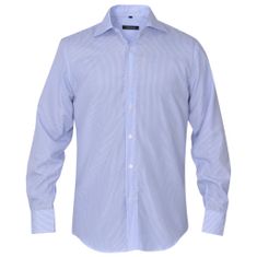 Vidaxl Moška poslovna srajca bele barve z modrimi črtami velikosti M