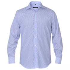 Vidaxl Moška poslovna srajca bele barve z modrimi črtami velikosti S