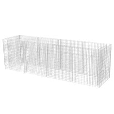 Greatstore Visoka greda gabion jeklo 360x90x100 cm