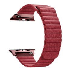 BStrap Leather Loop pašček za Apple Watch 38/40/41mm, Red