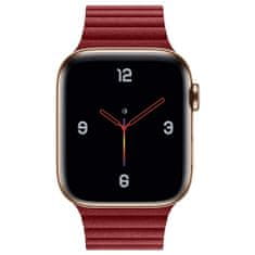 BStrap Leather Loop pašček za Apple Watch 38/40/41mm, Red