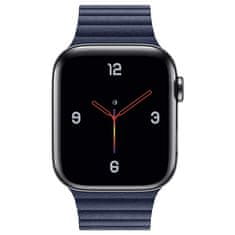 BStrap Leather Loop pašček za Apple Watch 38/40/41mm, Dark Blue