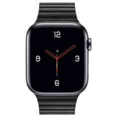 BStrap Leather Loop pašček za Apple Watch 38/40/41mm, Black