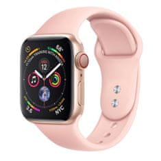 BStrap Soft Silicone pašček za Apple Watch 38/40/41mm, Pink Sand