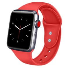 BStrap Soft Silicone pašček za Apple Watch 38/40/41mm, Red